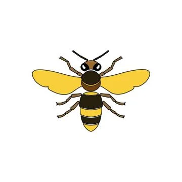 Bee cartoon style vector illustrations. Apiary vector symbols. Bee, honey, be Stock Illustration