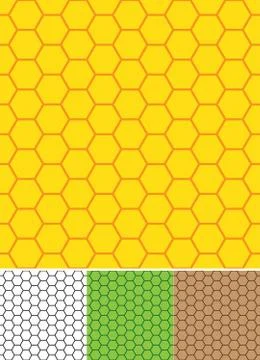 Bee cell shaped seamless pattern. Stock Illustration