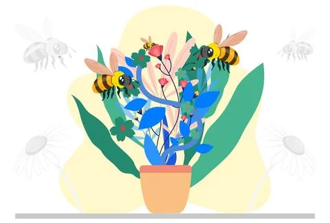 Bee Concept Illustration Stock Illustration