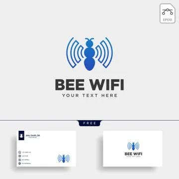 Bee connection communication creative logo template vector illustration Stock Illustration