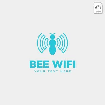 Bee connection communication creative logo template vector illustration Ilustração Stock