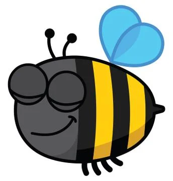 Bee Contented-Color Stock Illustration
