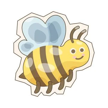 Bee cutout Stock Illustration