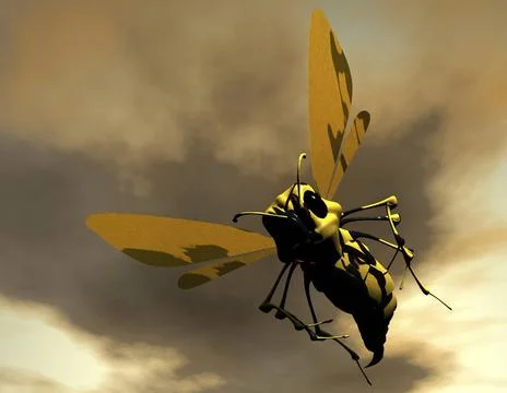 Bee digital visualization of a bee Copyright: xZoonar.com/KnutxNiehusx 201... Stock Photos