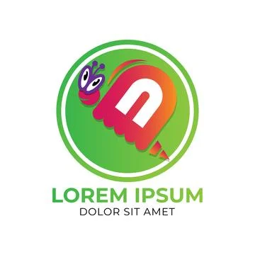 Bee flat logo vector. Stock Illustration