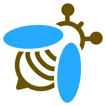 Bee Flat Vector Icon Illustrazione stock