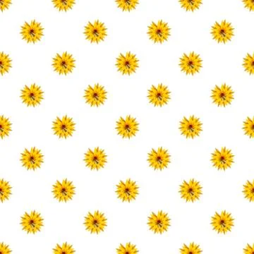 Bee on flower pattern Stock Illustration
