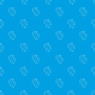 Bee on flower pattern seamless blue イラスト素材
