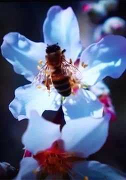 Bee on Flower Stock Photos