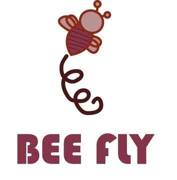 Bee Fly Logo Vector File for kids Illustrazione stock