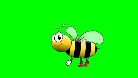 A bee flying in a flock in sky of field among flowers of nature in search of Stock Footage 286338571