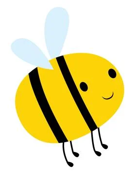 A bee is flying vector illustration Stock Illustration