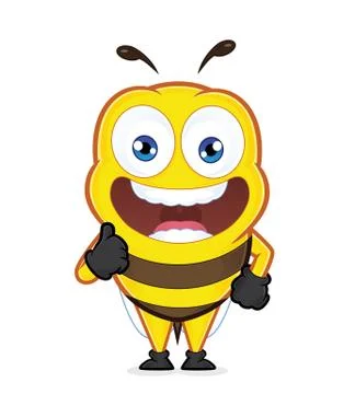 Bee giving thumbs up Stock Illustration