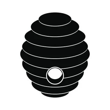 Bee hive black simple icon Stock Illustration