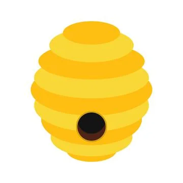 Bee hive flat icon Stock Illustration