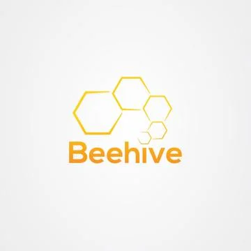 Bee hive icon logo vector Stock Illustration