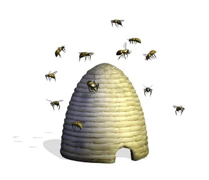 Bee Hive Stock Illustration