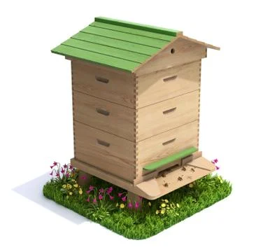 Bee hive Stock Illustration