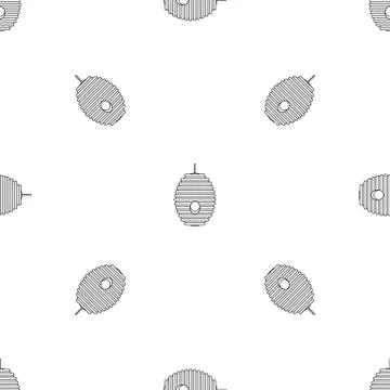 Bee hive tree icon, outline style Illustrazione stock