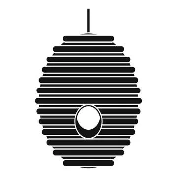 Bee hive tree icon, simple style Illustrazione stock
