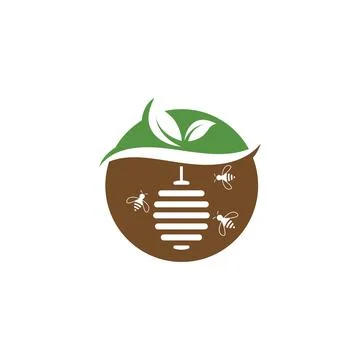 Bee hive vector icon illustration Stock Illustration