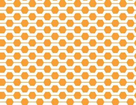 Bee honey comb background seamless. Simple seamless pattern of bee honeycomb Stock Illustration