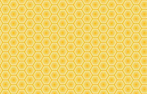 Bee honey comb background seamless. Vector pattern of bee honeycomb cells Stock Illustration