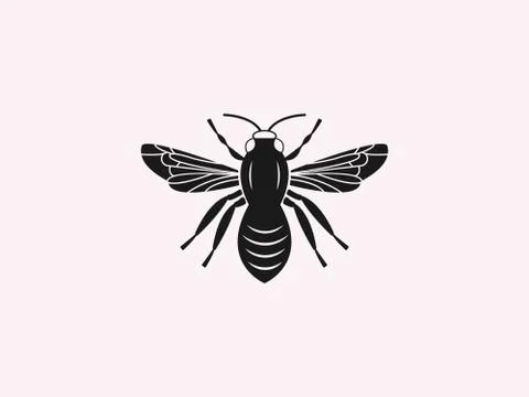 Bee honey icon. Vector illustration, flat design. Illustrazione stock