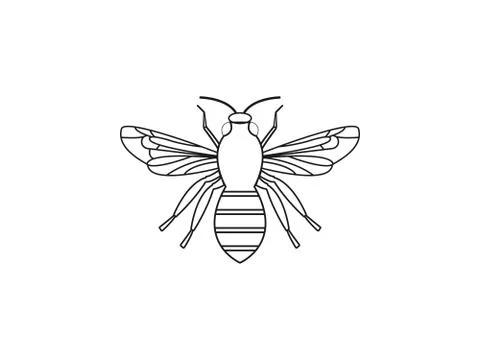 Bee honey icon. Vector illustration, flat design. Stock Illustration