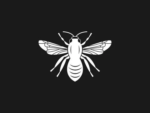 Bee honey icon. Vector illustration, flat design. Illustrazione stock