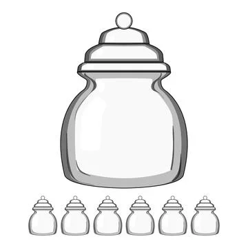 Bee honey jar cartoon vector graphic Stock Illustration