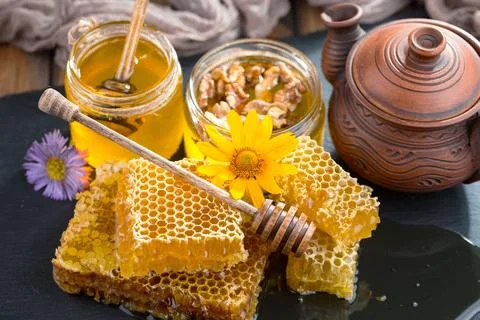 Bee Honey Stock-Fotos