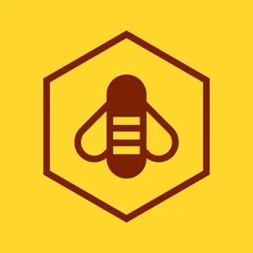 Bee on honeycomb Illustrazione stock