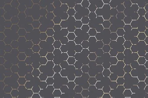 Bee honeycomb pattern. Honey background with hexagons.  Abstract geometric ba Stock Illustration