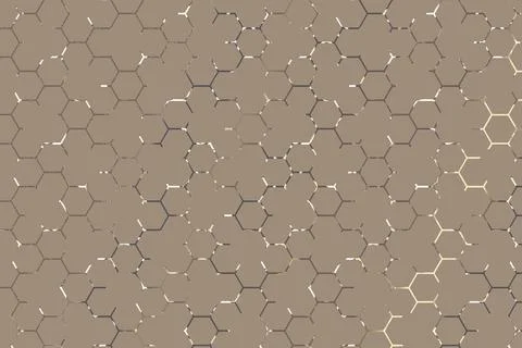 Bee honeycomb pattern. Honey background with hexagons.  Abstract geometric ba Stock Illustration