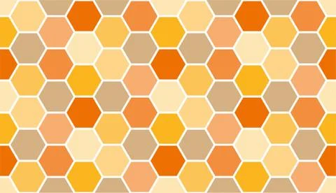 Bee honeycomb seamless pattern, art honey texture Stock Illustration