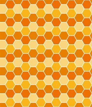 Bee honeycomb seamless pattern, art honey texture イラスト素材