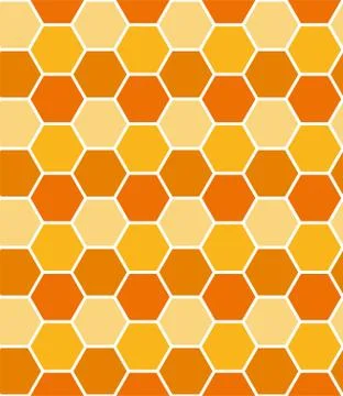 Bee honeycomb seamless pattern, art honey texture Stock Illustration
