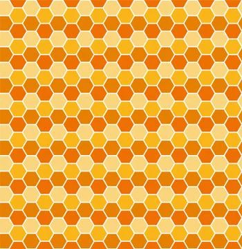 Bee honeycomb seamless pattern, art honey texture Stock Illustration