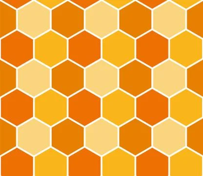 Bee honeycomb seamless pattern, art honey texture Stock Illustration
