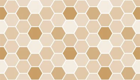 Bee honeycomb seamless pattern, art honey texture Stock Illustration