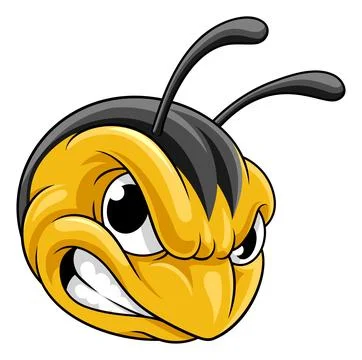 Bee Hornet or Wasp Insect Sports Team Mascot Stock Illustration