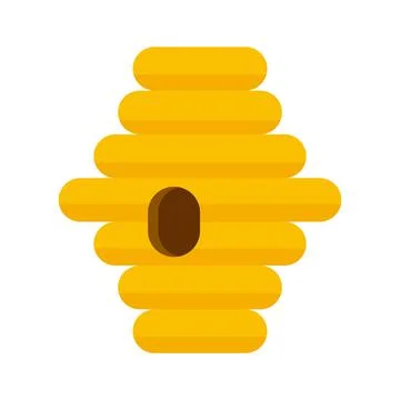 Bee house flat clipart vector illustration Illustrazione stock