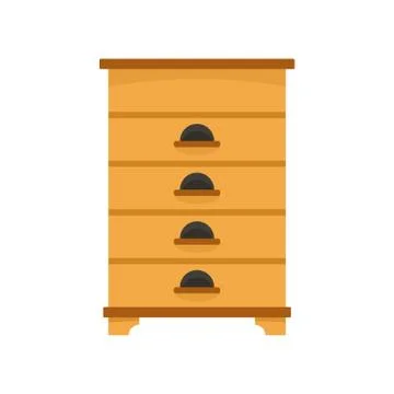 Bee house icon, flat style Stock Illustration