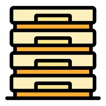 Bee house icon vector flat Stock Illustration