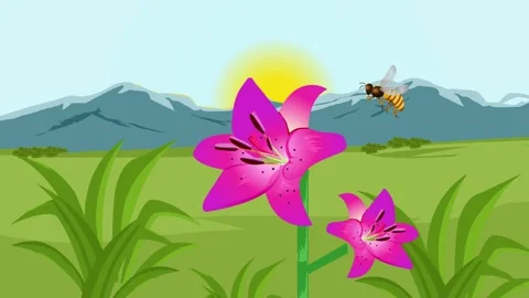 A bee hovering over a flower Stock Footage 273131263
