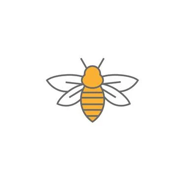 Bee icon - bee logo design inspiration Stock Illustration