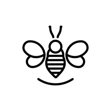 Bee icon design template illustration isolated Stock Illustration