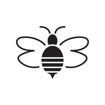 Bee icon design template isolated Stock Photos