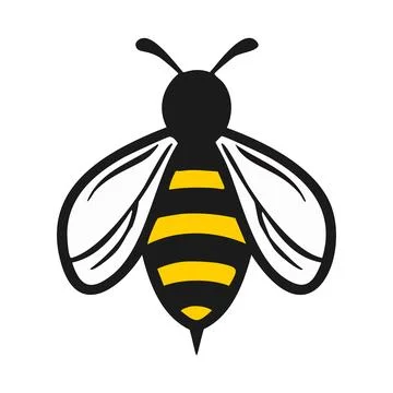 Bee icon. Flat color design. Vector illustration Illustrazione stock